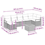 Tuin Sofa Set Met Kussen 8 Pcs Poly Riet