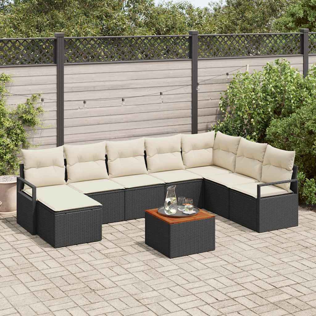 Tuin Sofa Set Met Kussen 9 Pcs Poly Riet