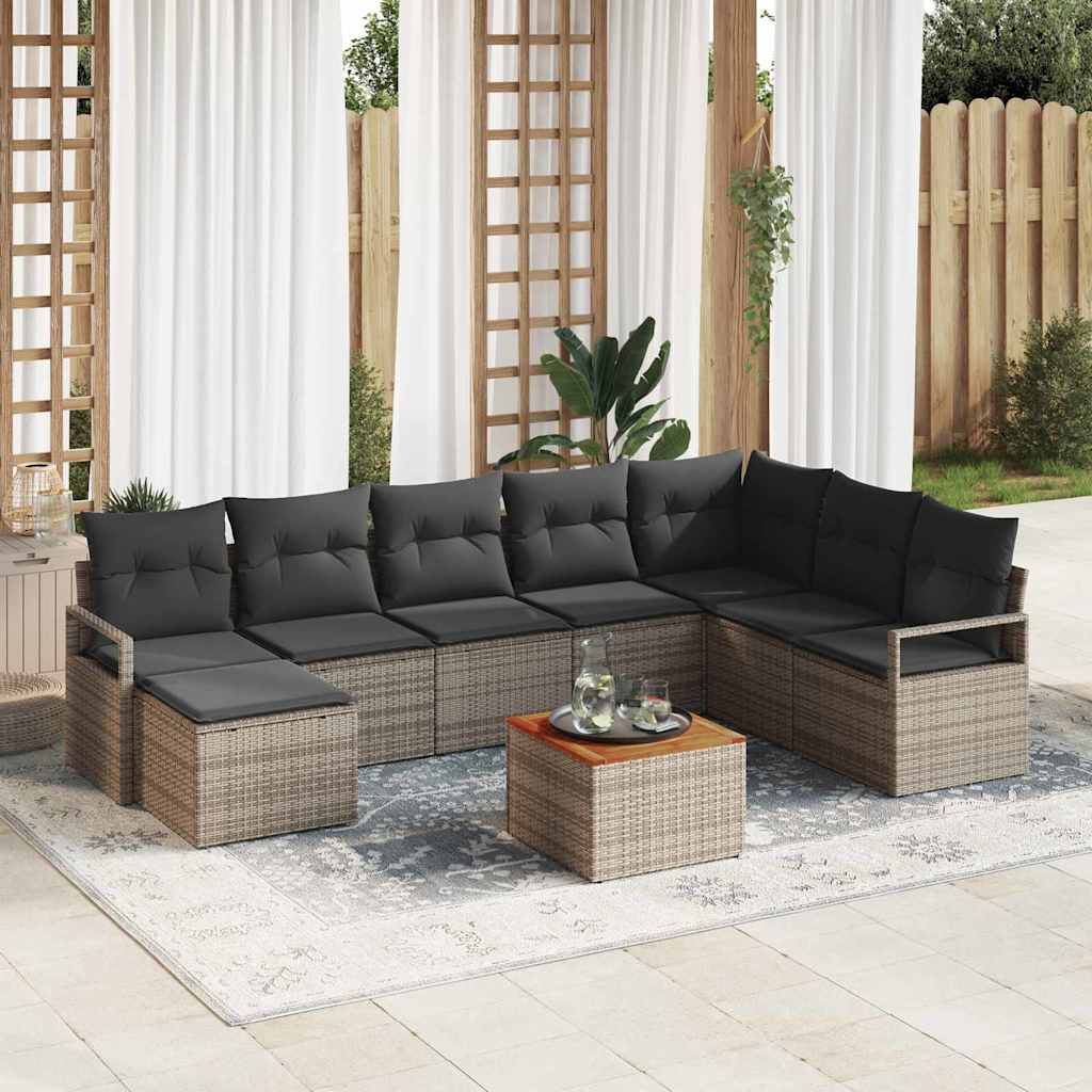 Tuin Sofa Set Met Kussen 9 Pcs Poly Riet