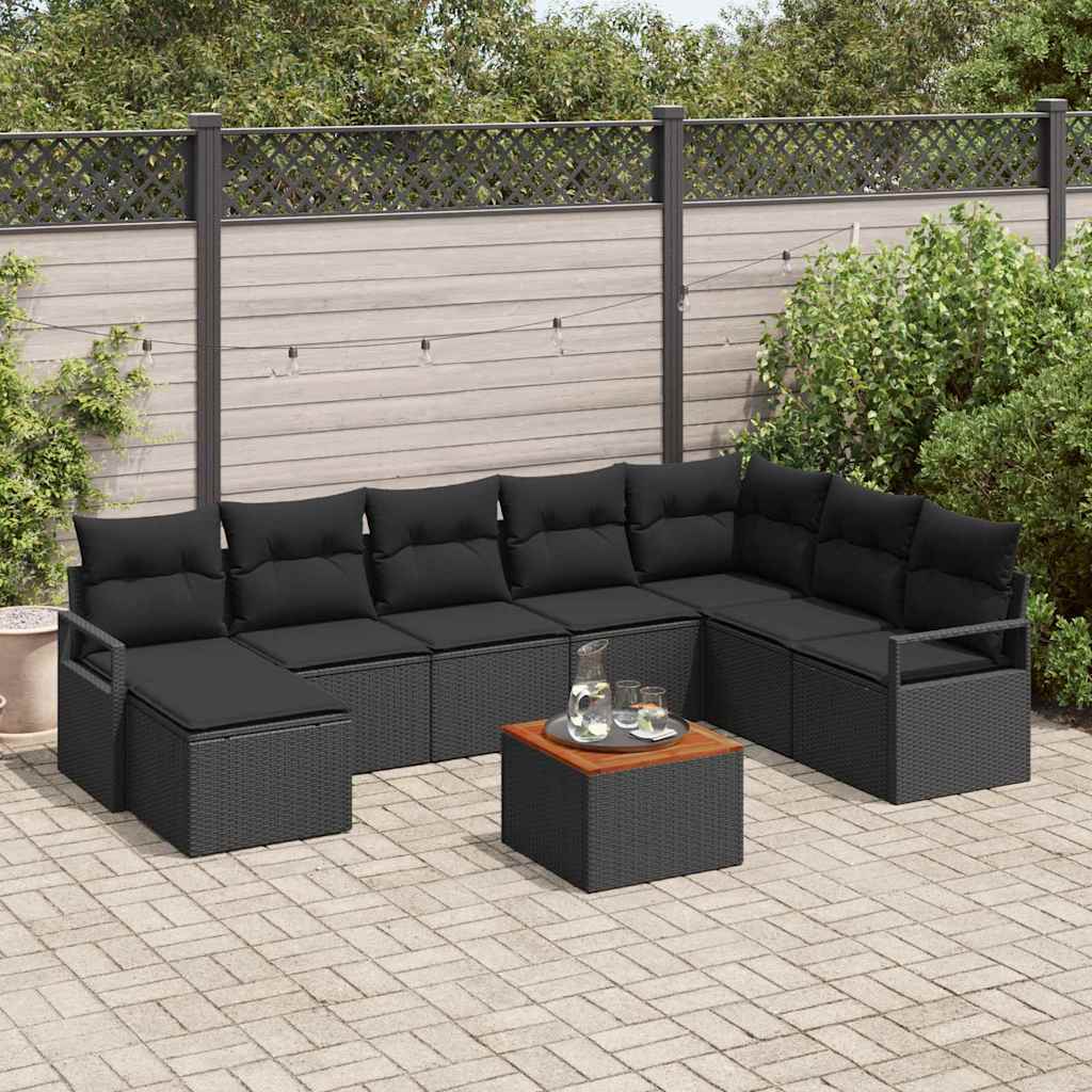 Tuin Sofa Set Met Kussen 9 Pcs Poly Riet