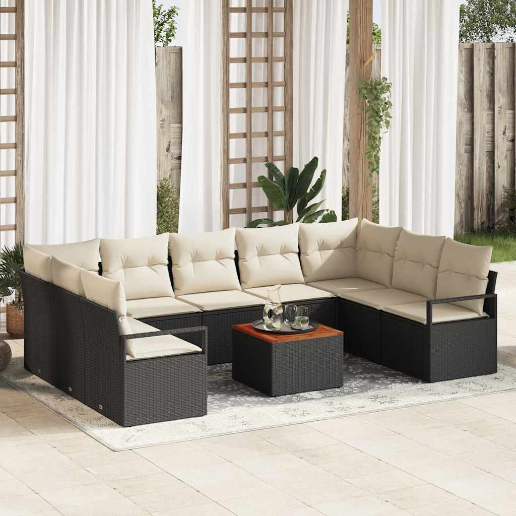 Tuin Sofa Set Met Kussen 10 Pcs Poly Riet