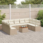 Tuin Sofa Set Met Kussen 10 Pcs Poly Riet