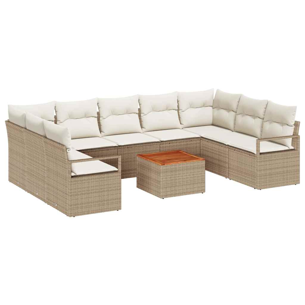Tuin Sofa Set Met Kussen 10 Pcs Poly Riet