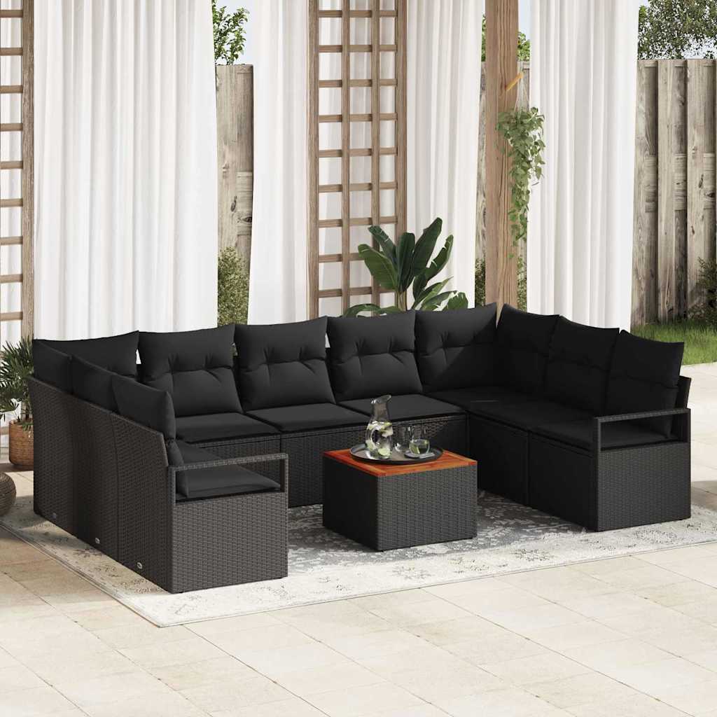 Tuin Sofa Set Met Kussen 10 Pcs Poly Riet