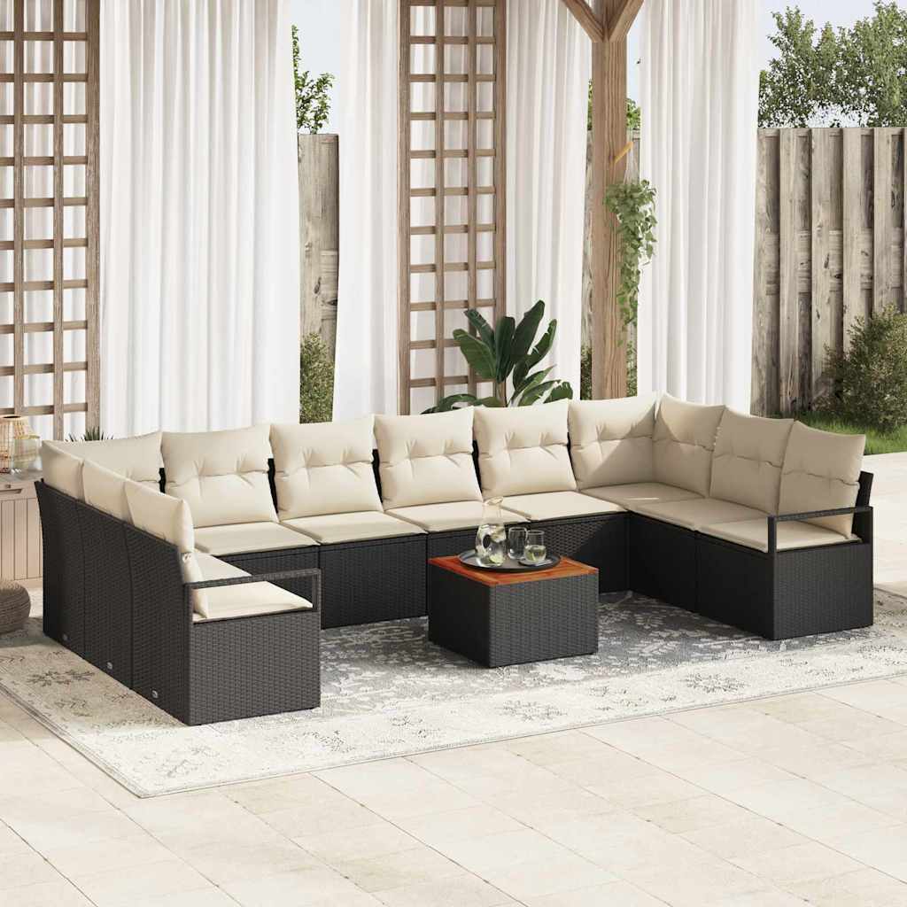 Tuin Sofa Set Met Kussen 11 Pcs Poly Riet