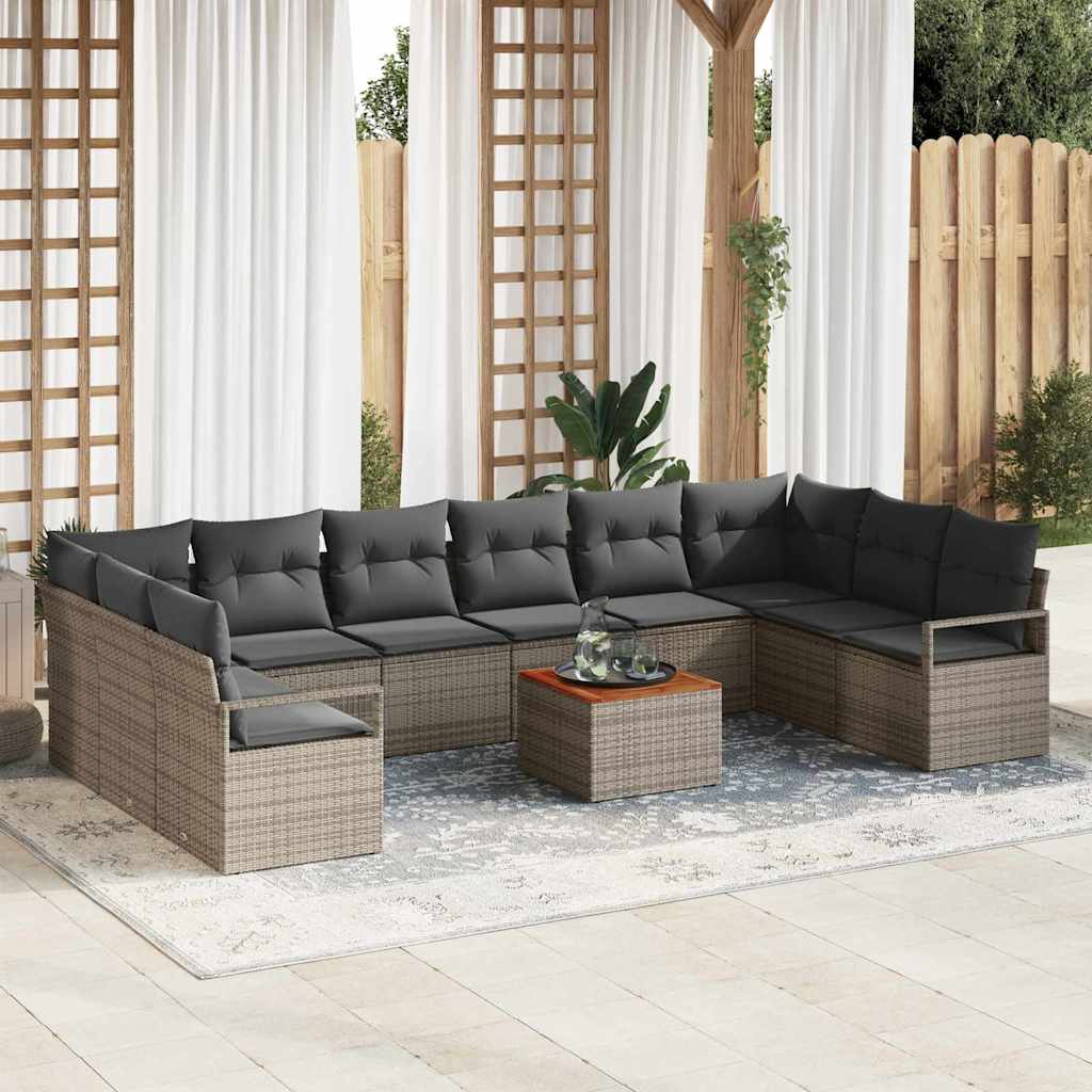 Tuin Sofa Set Met Kussen 11 Pcs Poly Riet