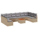 Tuin Sofa Set Met Kussen 11 Pcs Poly Riet