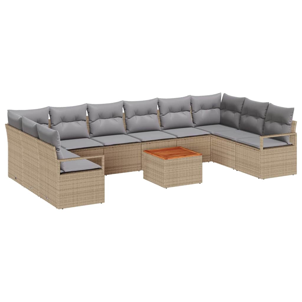 Tuin Sofa Set Met Kussen 11 Pcs Poly Riet