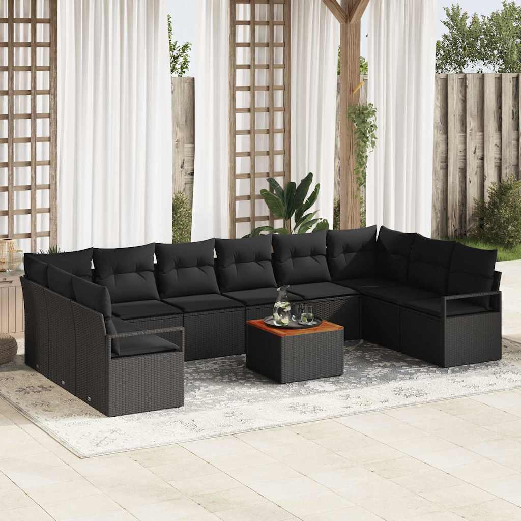 Tuin Sofa Set Met Kussen 11 Pcs Poly Riet