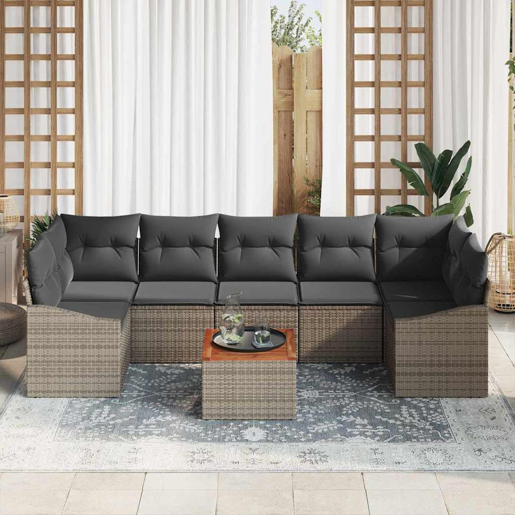 Tuin Sofa Set Met Kussen 8 Pcs Poly Riet