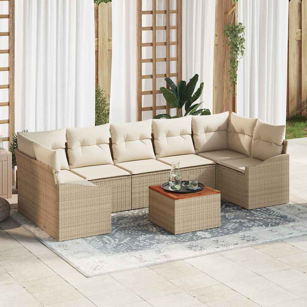 Tuin Sofa Set Met Kussen 8 Pcs Poly Riet