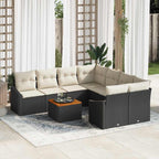 Tuin Sofa Set Met Kussen 9 Pcs Poly Riet