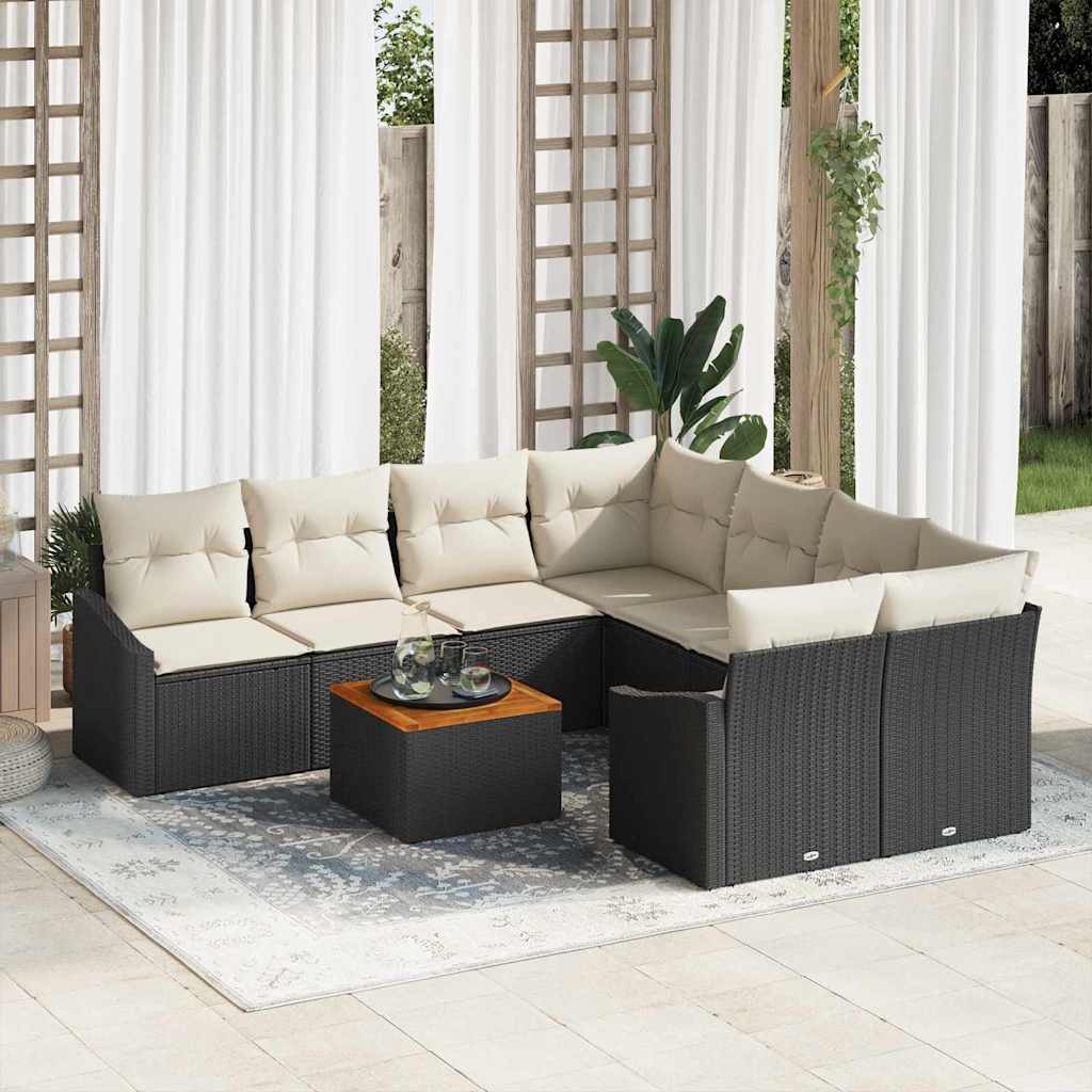 Tuin Sofa Set Met Kussen 9 Pcs Poly Riet