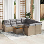 Tuin Sofa Set Met Kussen 9 Pcs Poly Riet