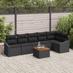 Tuin Sofa Set Met Kussen 7 Pcs Poly Riet