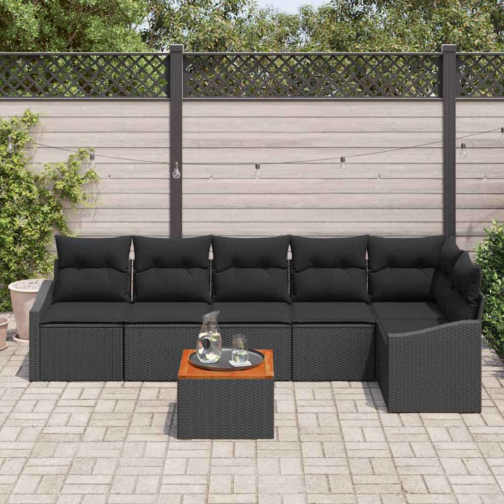 Tuin Sofa Set Met Kussen 7 Pcs Poly Riet
