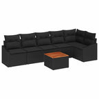 Tuin Sofa Set Met Kussen 7 Pcs Poly Riet