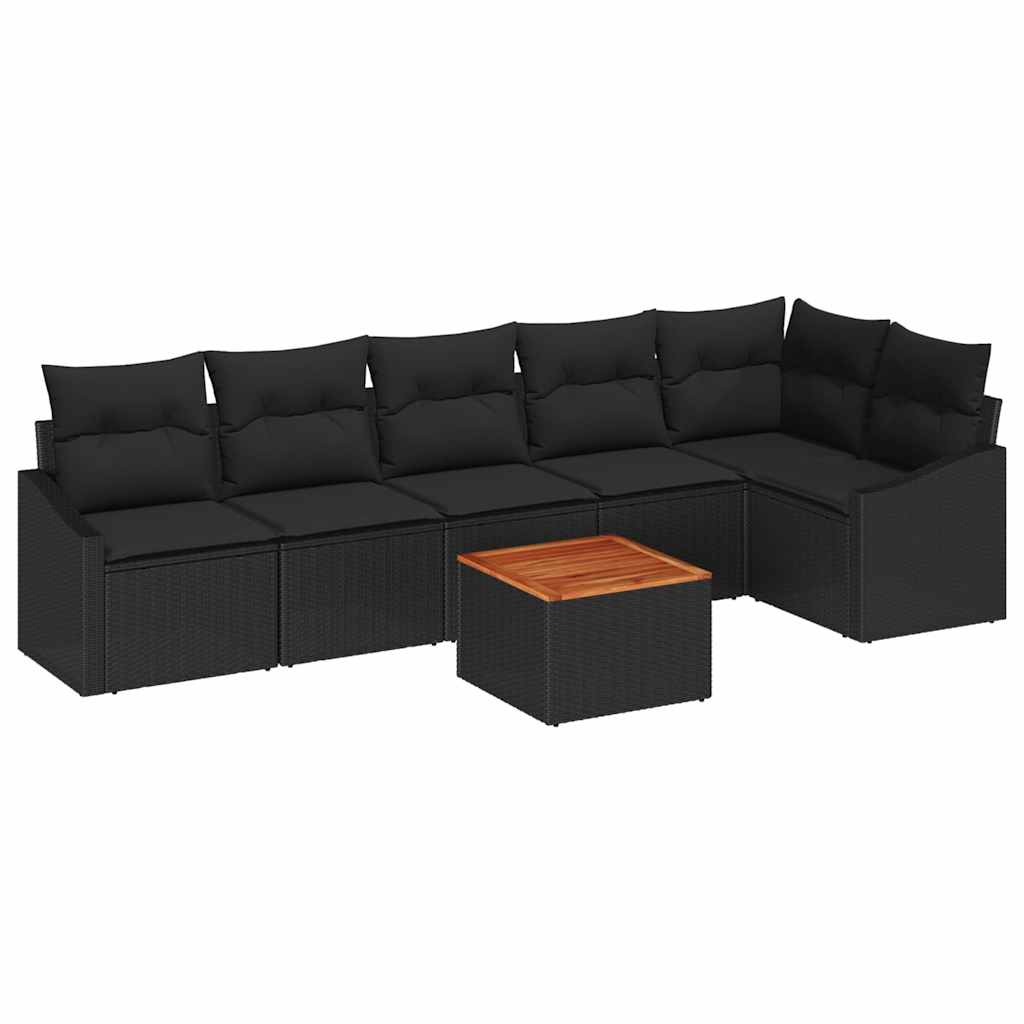 Tuin Sofa Set Met Kussen 7 Pcs Poly Riet