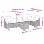 Tuin Sofa Set Met Kussen 7 Pcs Poly Riet