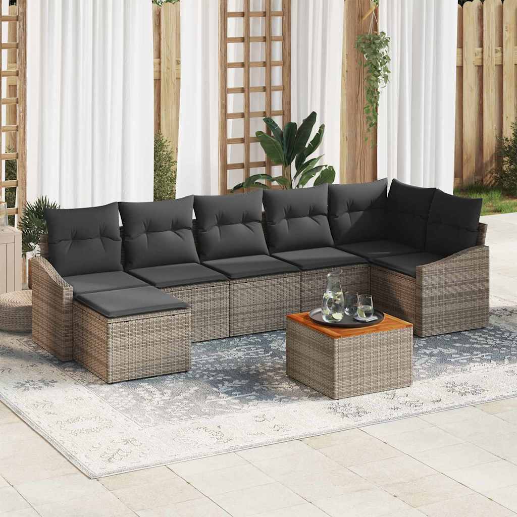 Tuin Sofa Set Met Kussen 8 Pcs Poly Riet
