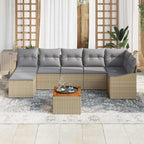 Tuin Sofa Set Met Kussen 8 Pcs Poly Riet