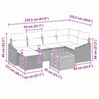 Tuin Sofa Set Met Kussen 8 Pcs Poly Riet