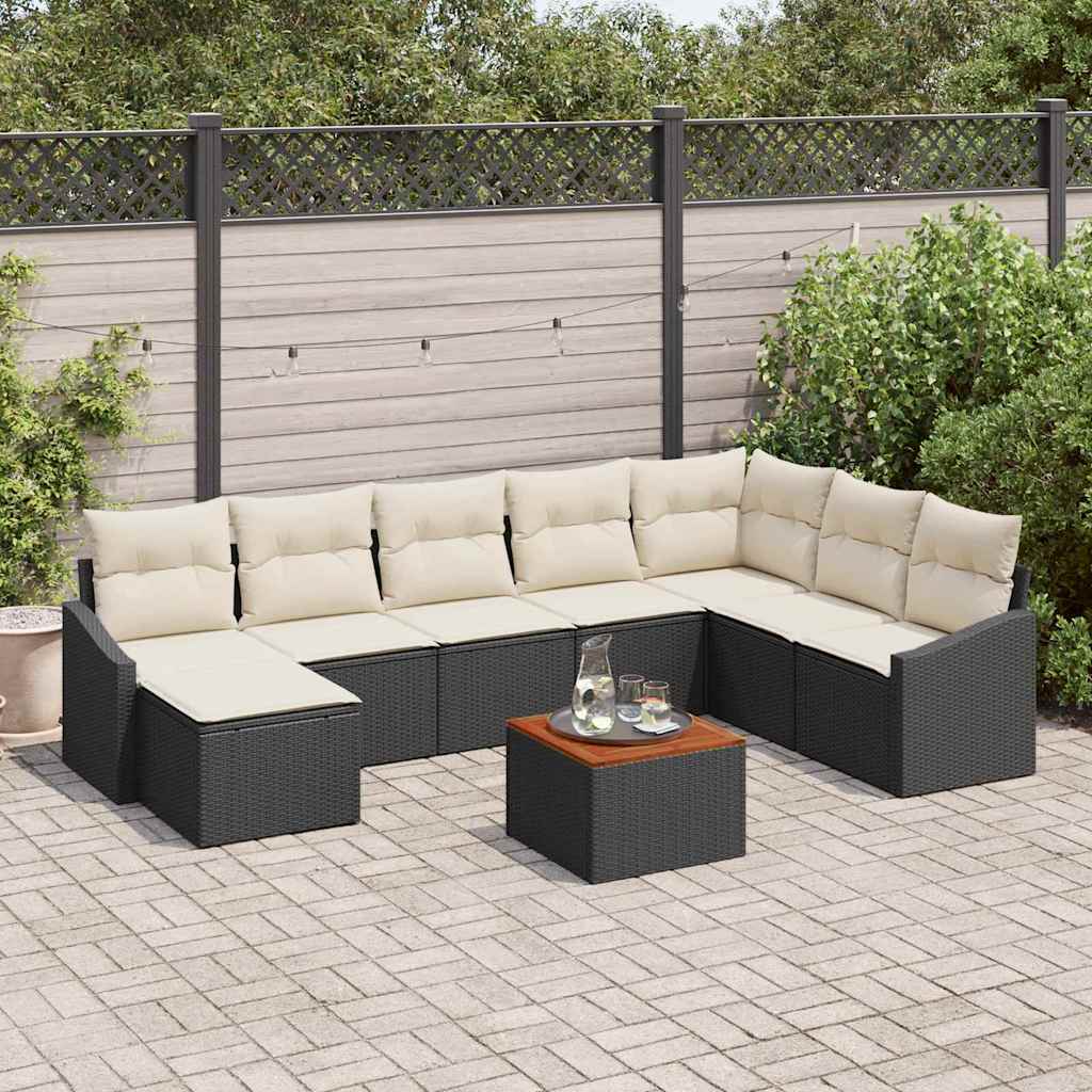 Tuin Sofa Set Met Kussen 9 Pcs Poly Riet