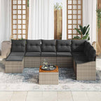 Tuin Sofa Set Met Kussen 9 Pcs Poly Riet