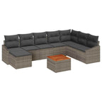 Tuin Sofa Set Met Kussen 9 Pcs Poly Riet