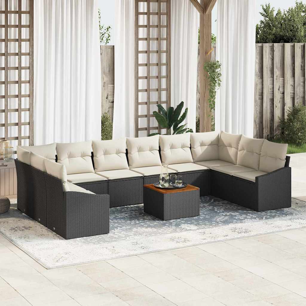 Tuin Sofa Set Met Kussen 11 Pcs Poly Riet