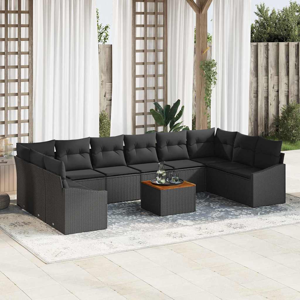 Tuin Sofa Set Met Kussen 11 Pcs Poly Riet