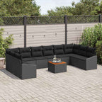 Tuin Sofa Set Met Kussen 11 Pcs Poly Riet
