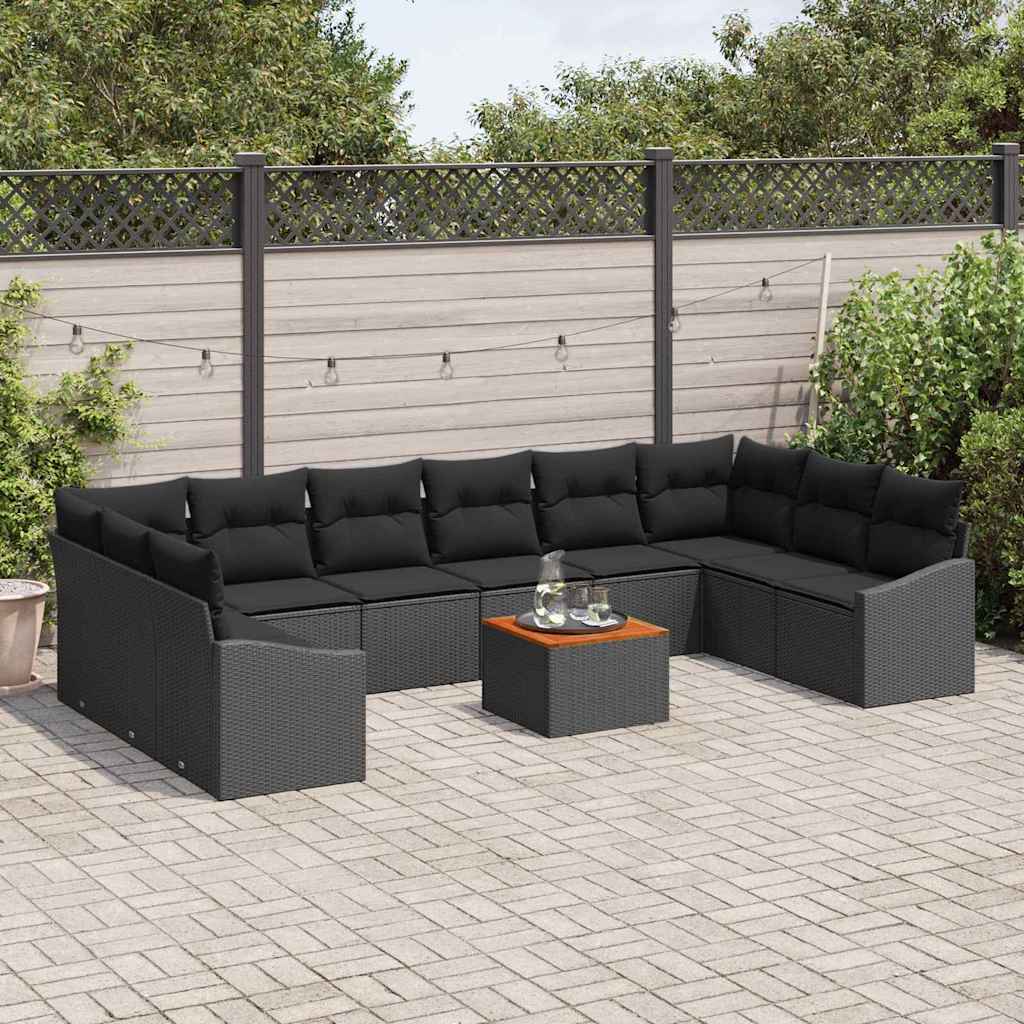 Tuin Sofa Set Met Kussen 11 Pcs Poly Riet