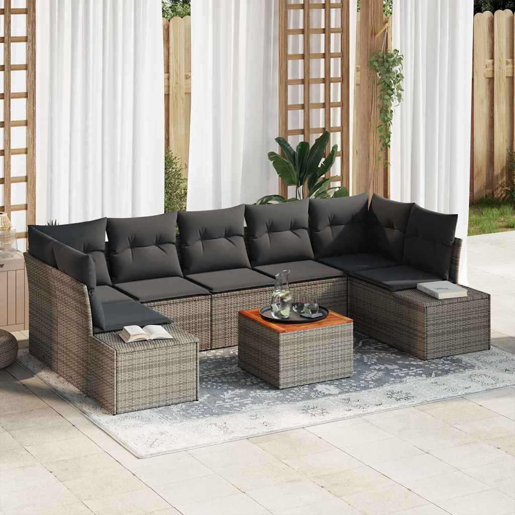 Tuin Sofa Set Met Kussen 8 Pcs Poly Riet