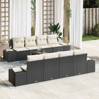Tuin Sofa Set Met Kussen 9 Pcs Poly Riet