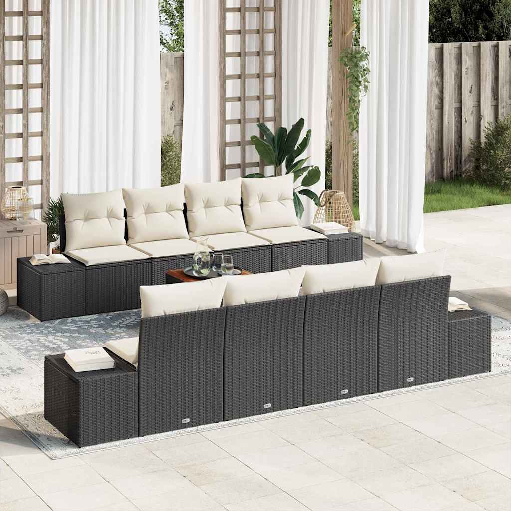 Tuin Sofa Set Met Kussen 9 Pcs Poly Riet