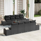 Tuin Sofa Set Met Kussen 9 Pcs Poly Riet
