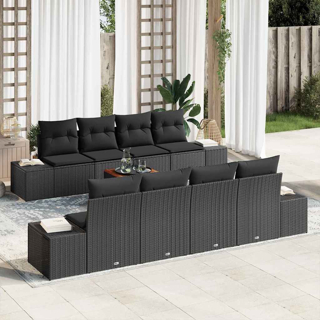 Tuin Sofa Set Met Kussen 9 Pcs Poly Riet