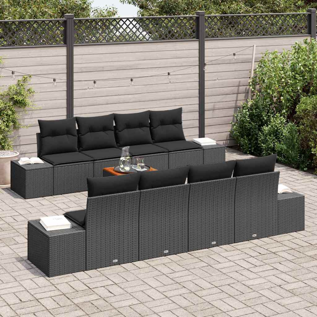 Tuin Sofa Set Met Kussen 9 Pcs Poly Riet