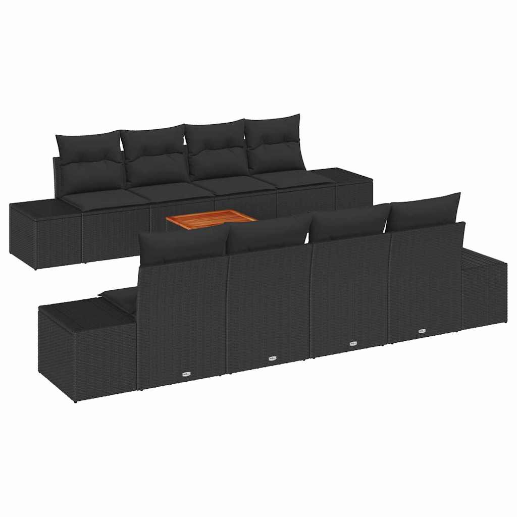 Tuin Sofa Set Met Kussen 9 Pcs Poly Riet