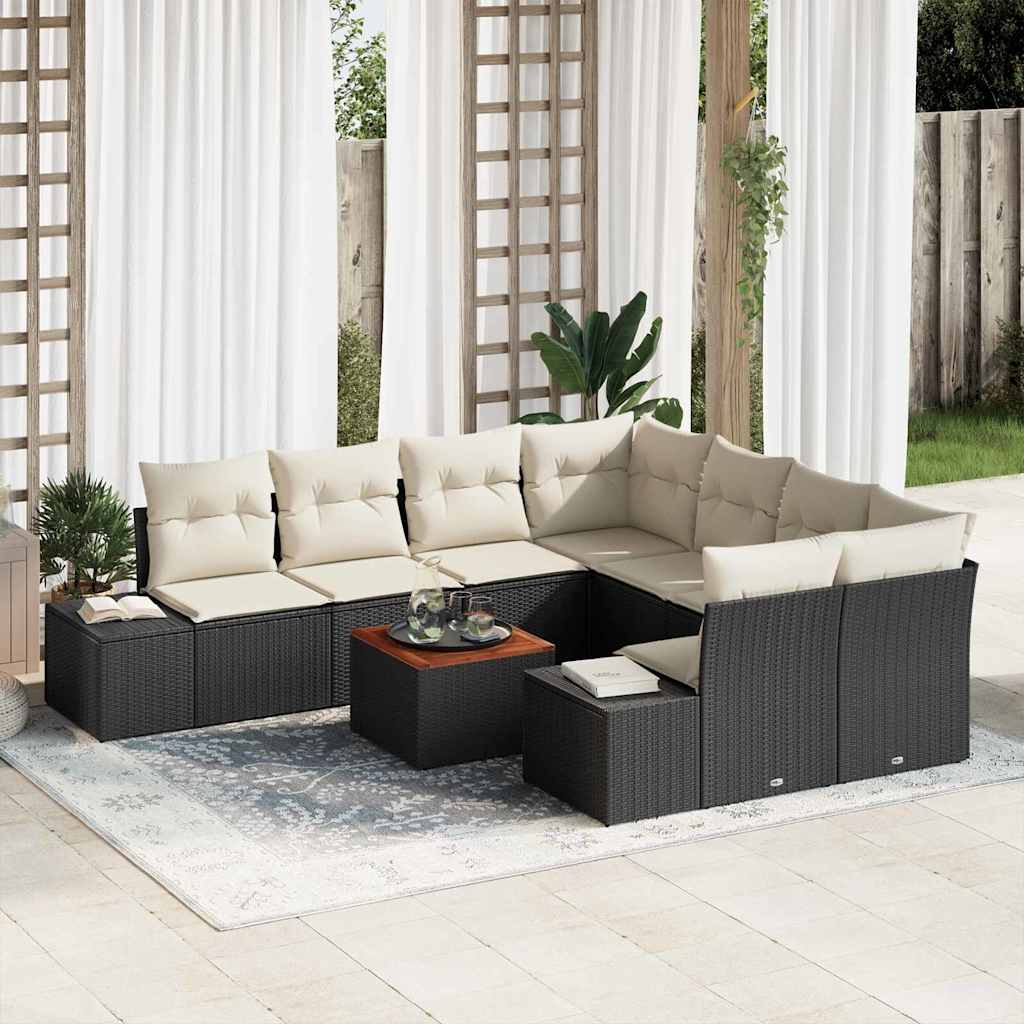 Tuin Sofa Set Met Kussen 9 Pcs Poly Riet