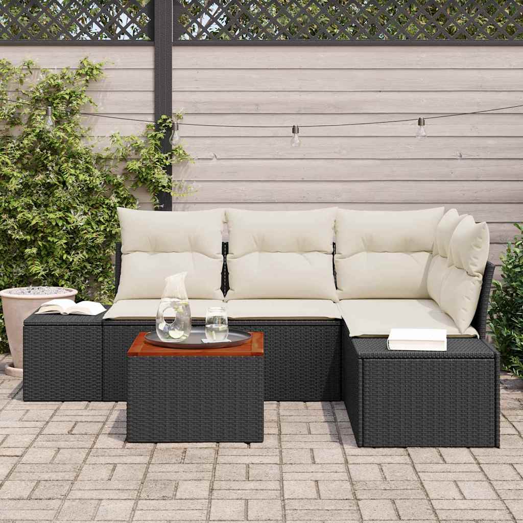 Tuin Sofa Set Met Kussen 5 Pcs Poly Riet