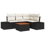 Tuin Sofa Set Met Kussen 5 Pcs Poly Riet