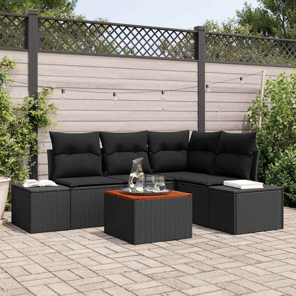 Tuin Sofa Set Met Kussen 5 Pcs Poly Riet