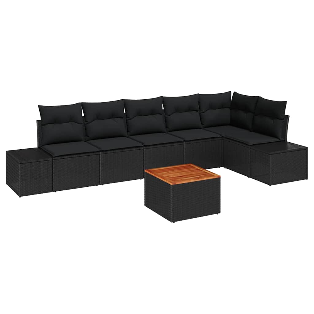 Tuin Sofa Set Met Kussen 7 Pcs Poly Riet