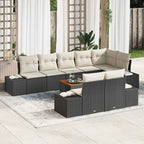 Tuin Sofa Set Met Kussen 9 Pcs Poly Riet