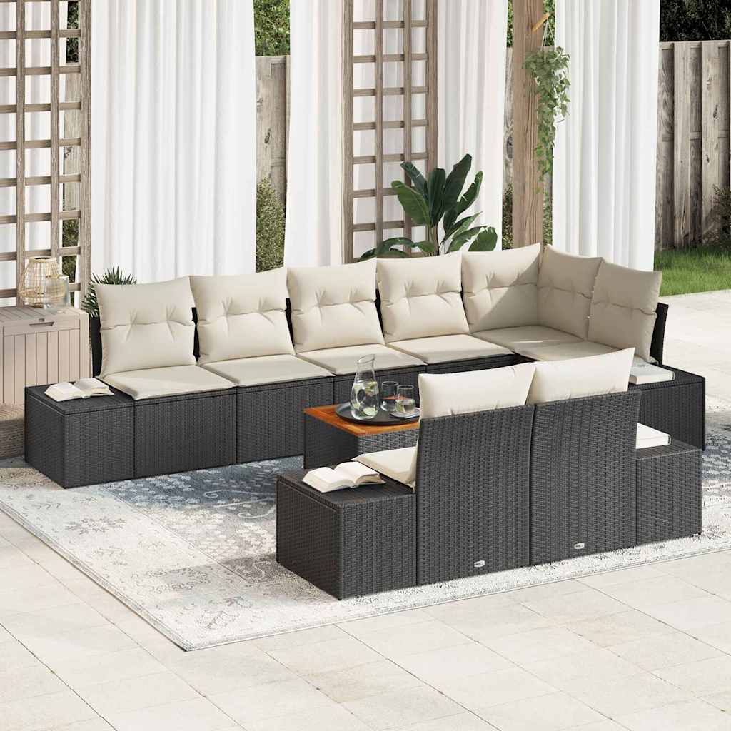 Tuin Sofa Set Met Kussen 9 Pcs Poly Riet