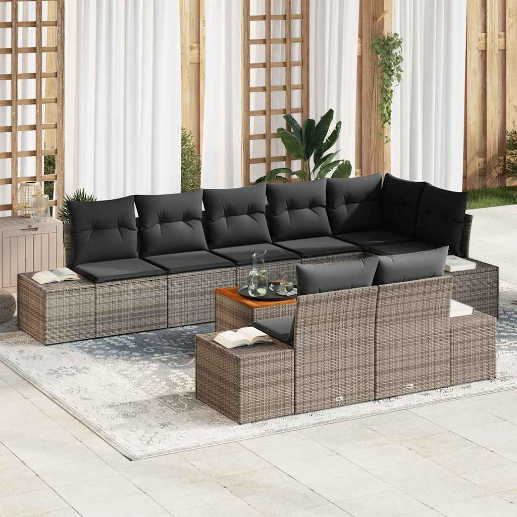 Tuin Sofa Set Met Kussen 9 Pcs Poly Riet
