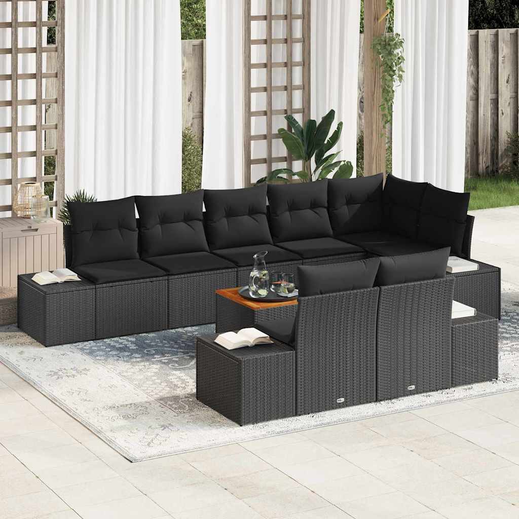 Tuin Sofa Set Met Kussen 9 Pcs Poly Riet