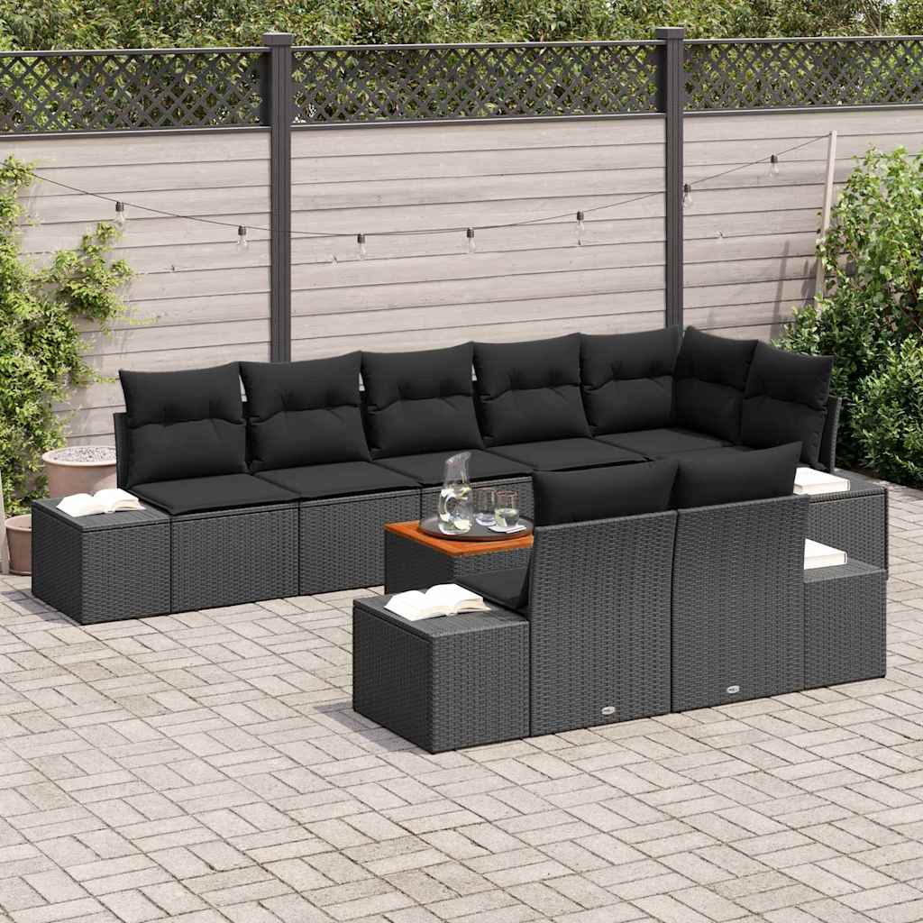 Tuin Sofa Set Met Kussen 9 Pcs Poly Riet